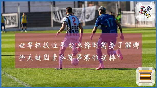 世界杯投注平台选择时需要了解哪些关键因素和赛事赛程安排？