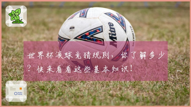 世界杯滚球竞猜规则，你了解多少？快来看看这些基本知识！