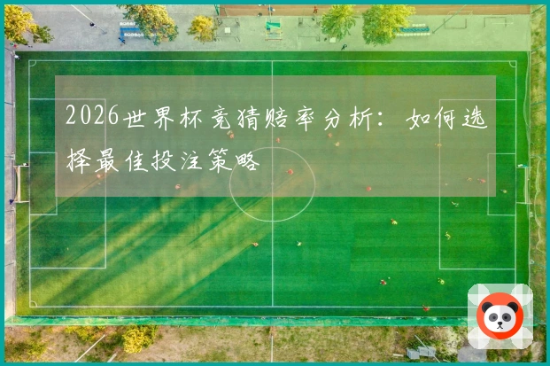 2026世界杯竞猜赔率分析：如何选择最佳投注策略